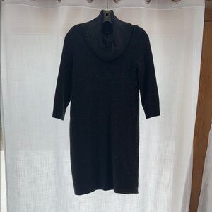 Talbots Black Cowl Neck Sweater Dress